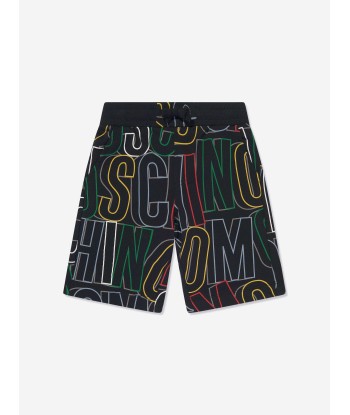 Moschino Boys Maxi Logo Shorts in Black s'inspire de l'anatomie humaine