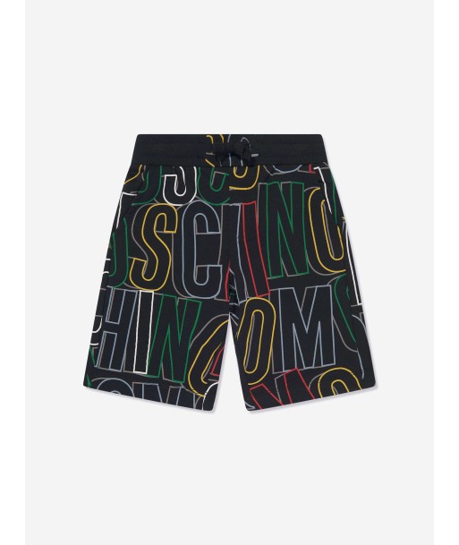 Moschino Boys Maxi Logo Shorts in Black s'inspire de l'anatomie humaine