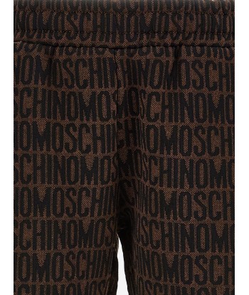 Moschino Boys All Over Logo Shorts in Brown online