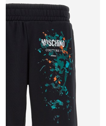 Moschino Boys Paint Splash Logo Shorts in Black Livraison rapide