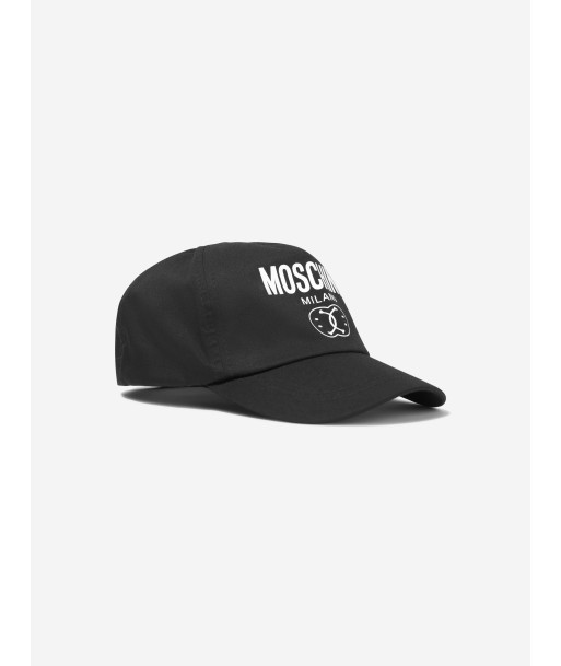 Moschino Boys Milano Logo Cap in Black en ligne des produits 