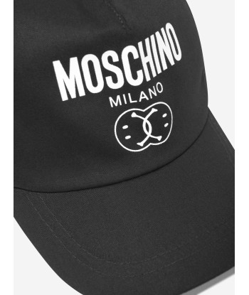 Moschino Boys Milano Logo Cap in Black en ligne des produits 