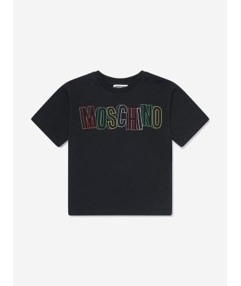 Moschino Kids Logo T-Shirt in Black Amélioration de cerveau avec