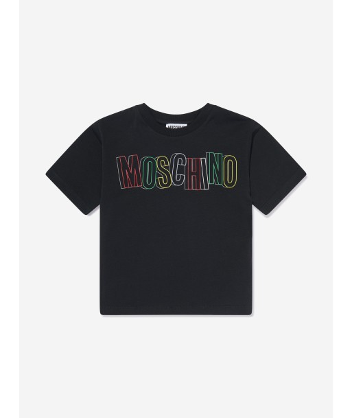 Moschino Kids Logo T-Shirt in Black Amélioration de cerveau avec