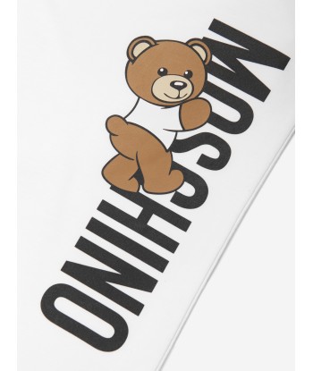 Moschino Baby Teddy Logo Blanket in White (70cm) en linge