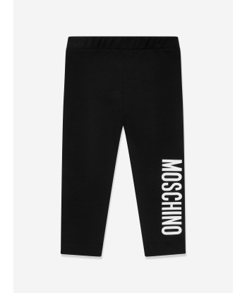 Moschino Baby Girls Logo Leggings in Black solde