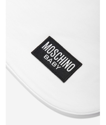 Moschino Baby Teddy Logo Blanket in White (70cm) en linge