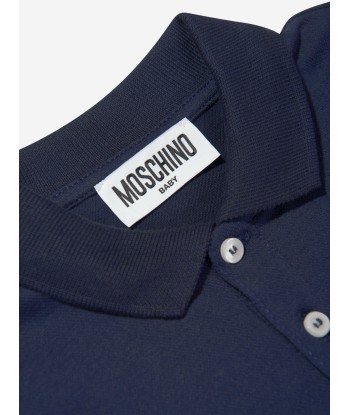 Moschino Baby Boys Teddy Logo Polo Shirt in Navy de votre