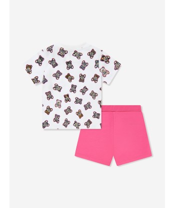 Moschino Baby Girls Teddy Bear Shorts Set in Pink meilleur choix