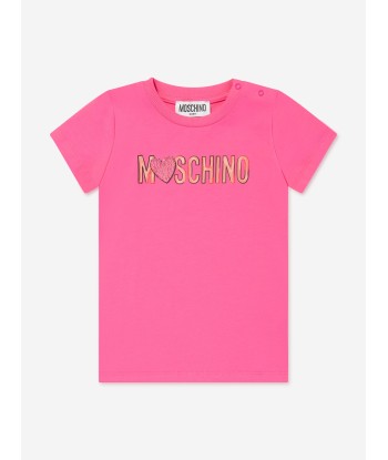 Moschino Baby Girls T-Shirt And Leggings Set in Pink brillant des détails fins