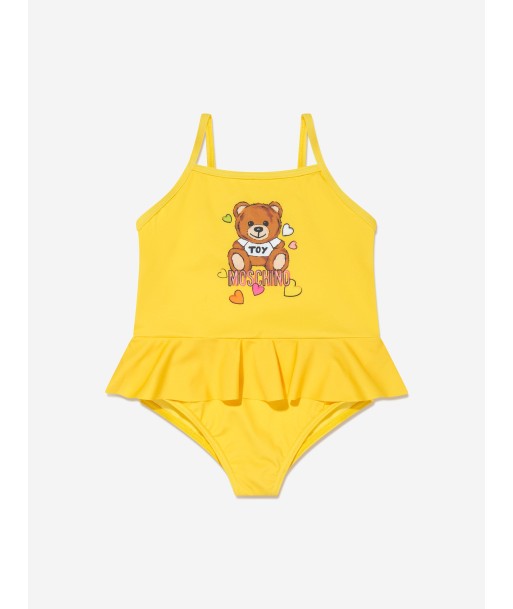 Moschino Baby Girls Teddy Bear Swimming Costume in Yellow pas chere