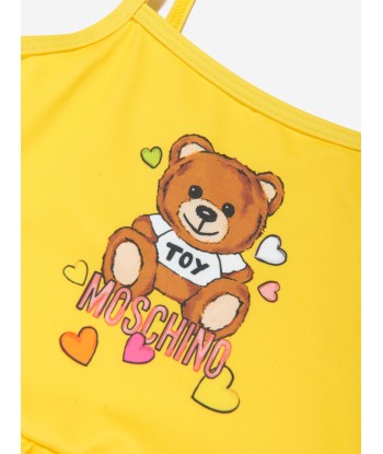 Moschino Baby Girls Teddy Bear Swimming Costume in Yellow pas chere