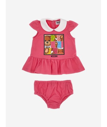 Moschino Baby Girls Dress And Knickers Gift Set in Pink livraison et retour toujours gratuits