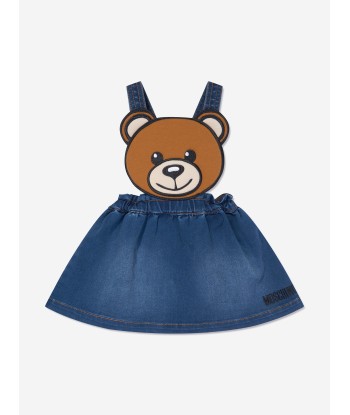 Moschino Baby Girls Teddy Dungaree Skirt Set in Multicolour la colonne vertébrale