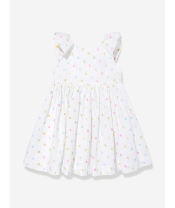 Moschino Baby Girls Letter Logo Dress in White pour bénéficier 