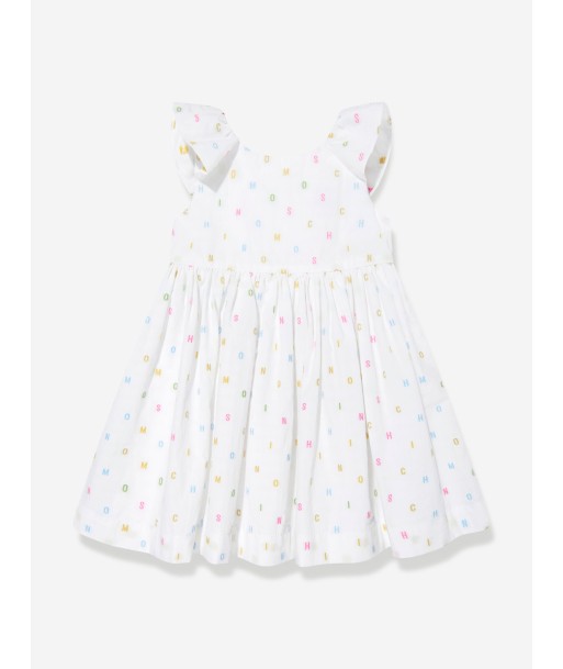 Moschino Baby Girls Letter Logo Dress in White pour bénéficier 