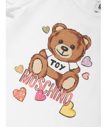 Moschino Baby Girls Teddy Bear T-Shirt in White pour bénéficier 