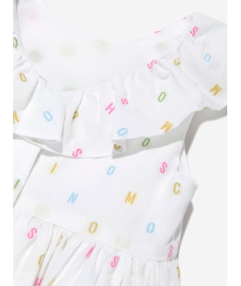 Moschino Baby Girls Letter Logo Dress in White pour bénéficier 