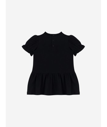 Moschino Baby Girls Cotton Teddy Heart Dress in Black est présent 