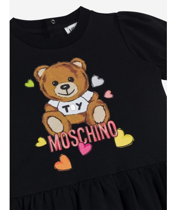 Moschino Baby Girls Cotton Teddy Heart Dress in Black est présent 