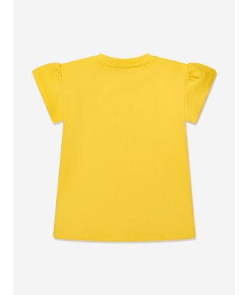 Moschino Baby Girls Teddy Logo Jersey Dress in Yellow Faites des économies