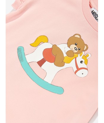 Moschino Baby Girls Teddy Rocking Horse Dress in Pink Comparez plus de prix