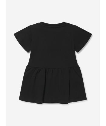 Moschino Baby Girls Logo Jersey Dress in Black de l' environnement