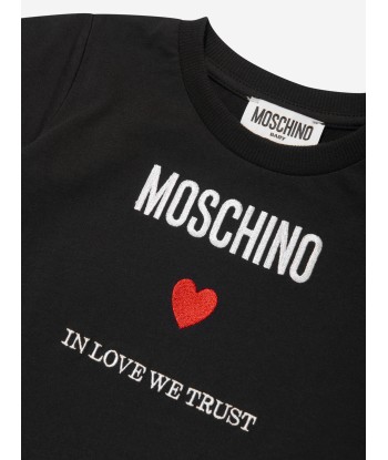 Moschino Baby Girls Logo Jersey Dress in Black de l' environnement