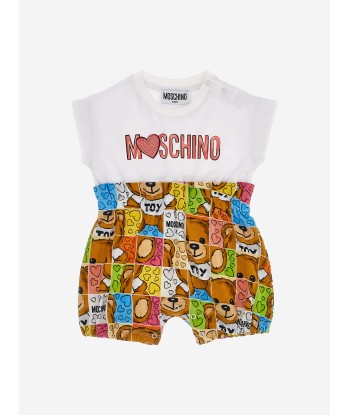 Moschino Baby Girls Romper Gift Set in White en ligne des produits 