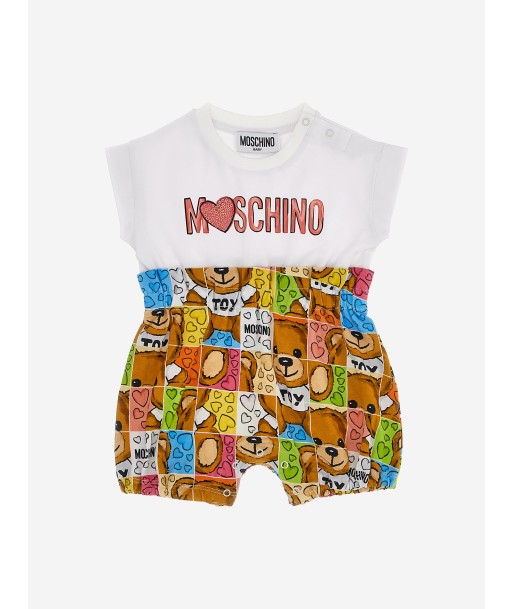 Moschino Baby Girls Romper Gift Set in White en ligne des produits 