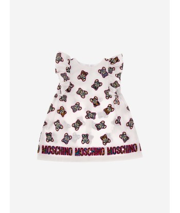 Moschino Baby Girls Teddy Dress Gift Set in White commande en ligne