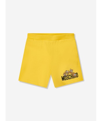 Moschino Baby Teddy Logo Shorts in Yellow shop