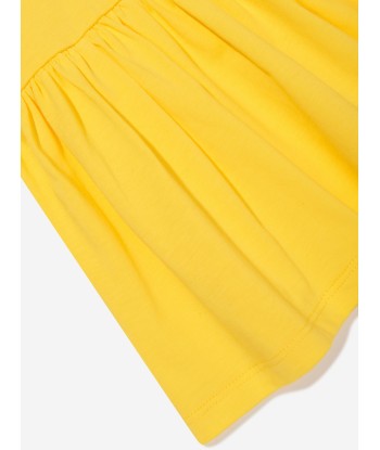 Moschino Baby Girls Logo Jersey Dress in Yellow de la marque