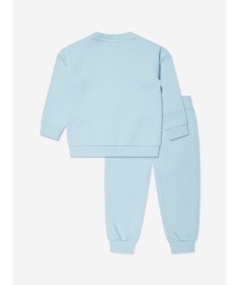 Moschino Baby Boys Teddy Logo Tracksuit in Blue Venez acheter