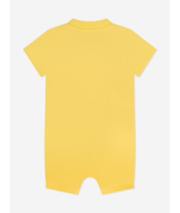 Moschino Baby Teddy Toy Romper in Yellow commande en ligne