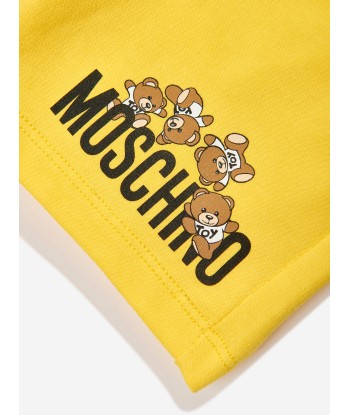 Moschino Baby Teddy Logo Shorts in Yellow shop