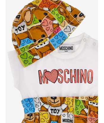 Moschino Baby Girls Romper Gift Set in White en ligne des produits 