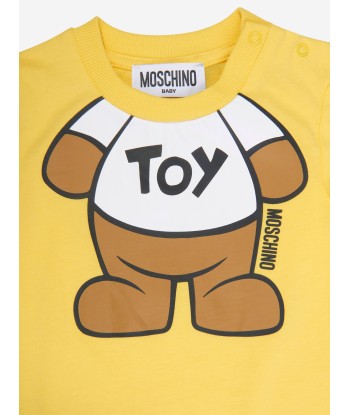 Moschino Baby Teddy Toy Romper in Yellow commande en ligne