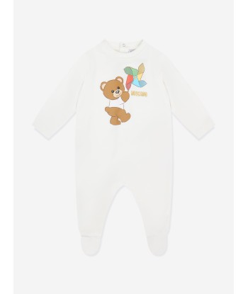 Moschino Baby Teddy Babygrow Gift Set in Ivory Venez découvrir notre 