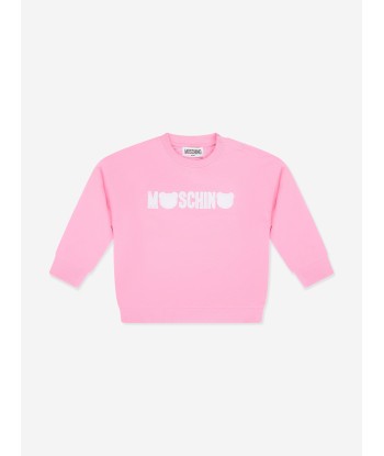 Moschino Baby Girls Teddy Logo Tracksuit in Pink en stock