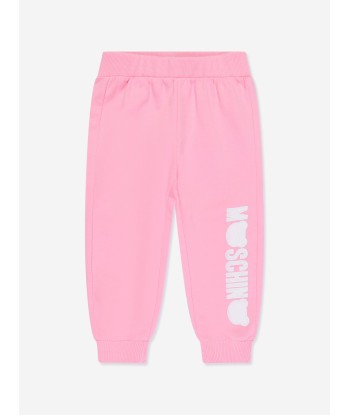 Moschino Baby Girls Teddy Logo Tracksuit in Pink en stock