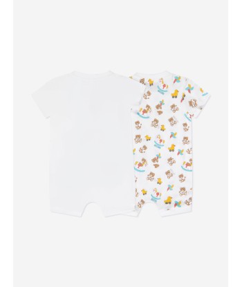 Moschino Baby Romper Gift Set in Ivory Comparez plus de prix