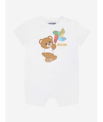 Moschino Baby Romper Gift Set in Ivory Comparez plus de prix