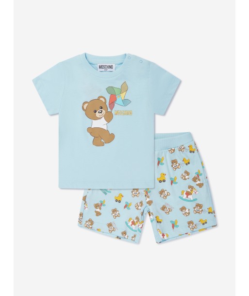 Moschino Baby Teddy Bear Short Set in Blue suggérées chez