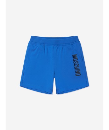 Moschino Baby Teddy Logo Short Set in Blue du meilleur 