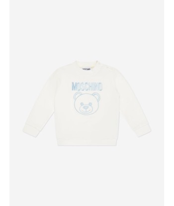 Moschino Baby Teddy Logo Tracksuit in Ivory pas cheres