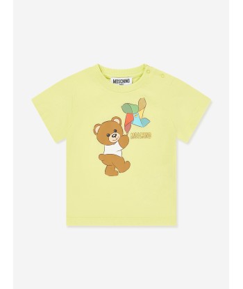 Moschino Baby Teddy Bear Short Set in Yellow meilleur choix