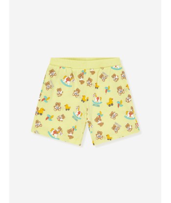 Moschino Baby Teddy Bear Short Set in Yellow meilleur choix