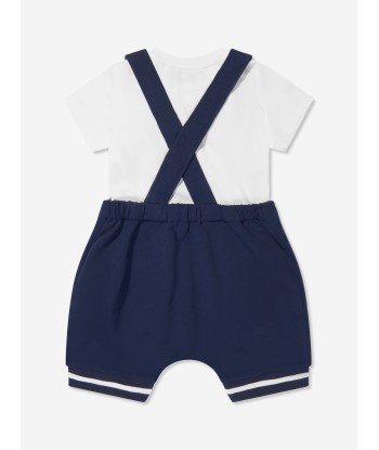 Moschino Baby Dungarees Set in Navy vente chaude votre 