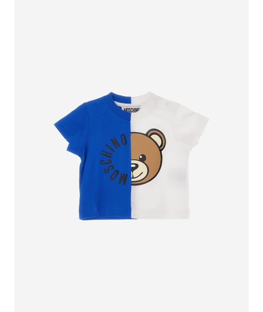 Moschino Baby Two-Tone Logo T-Shirt in Multicolour la colonne vertébrale